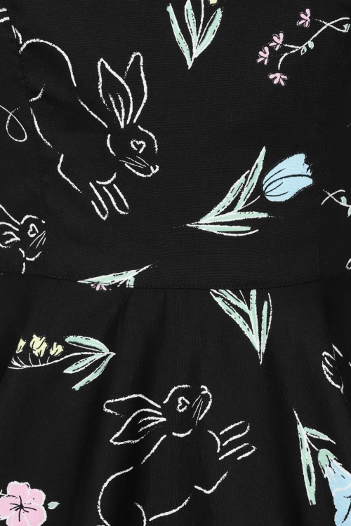 Bunny - 50s Binky Swing Dress in Black 4