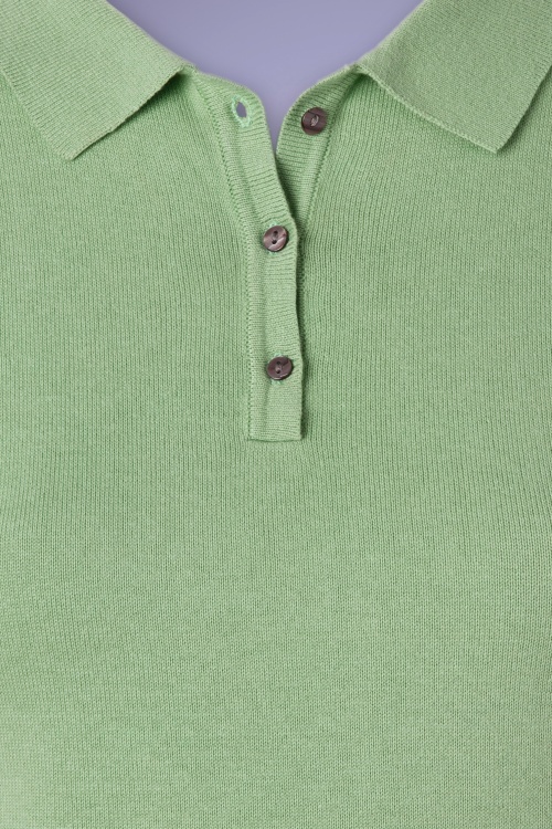 Banned Retro - 50s Summer Polo in Mint Green 3