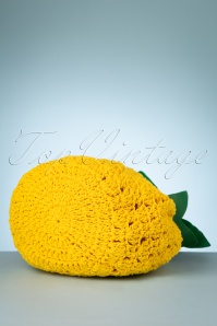 Collectif Clothing - 70s Sara Pineapple Crochet Bag in Yellow 3