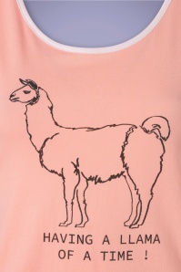 Banned Retro - Having A Llama Of A Time t-shirt in roze 2