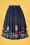 Banned Retro - 50s Summer Sail Pleated Swing Skirt in Navy 4