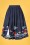 Banned Retro - 50s Summer Sail Pleated Swing Skirt in Navy 2