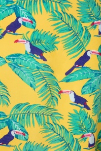 Banned Retro - 60s All Over Toucan Skirt in Yellow 3