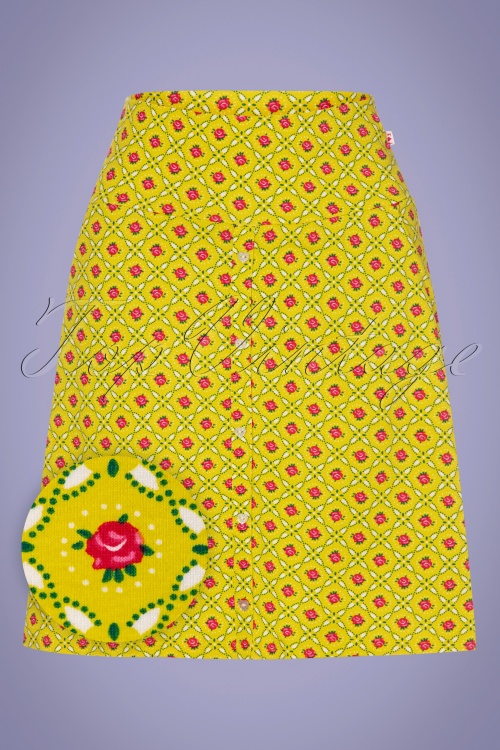 Blutsgeschwister - 60s La Vie Est Belle Skirt in Promenade Walk Yellow