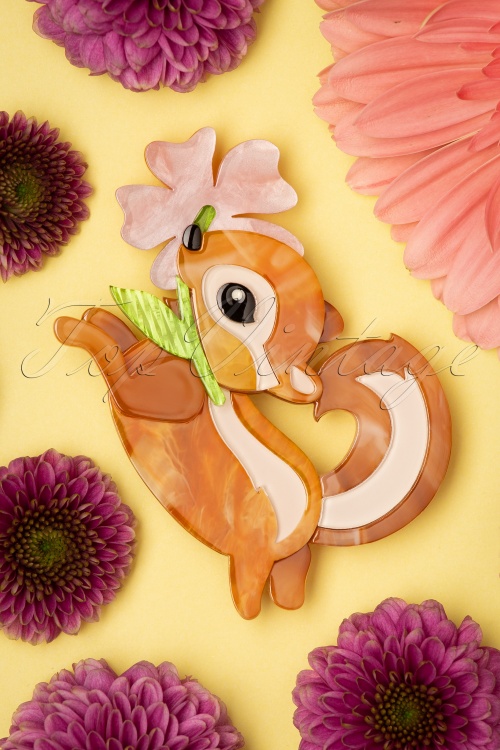 Erstwilder - Chocolate the Chipmunk Brooch Années 60