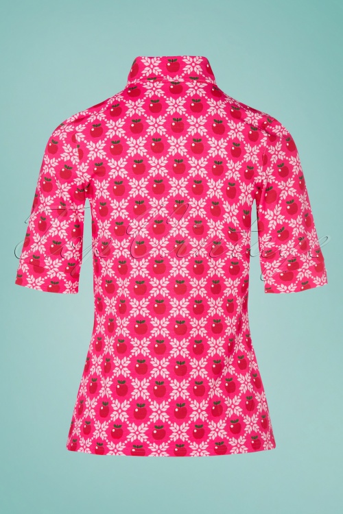 Tante Betsy - Apple grain blouse met knopen in roze 2