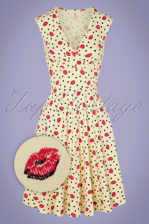 Blutsgeschwister - 60s Ohlala Tralala Dress in First Kiss Cream