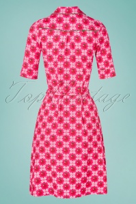 Tante Betsy - 60s Betsy Apple Grain Button Dress in Pink 4