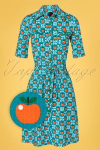 Vintage Chic for Topvintage - Veronica Floral Pencil Dress Années 50 en Menthe