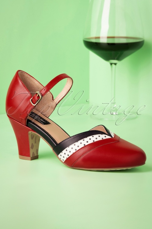Lola Ramona ♥ Topvintage - Brioso Ava pumps in rood