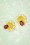 60s Lady Bird Studs in Red and Yellow