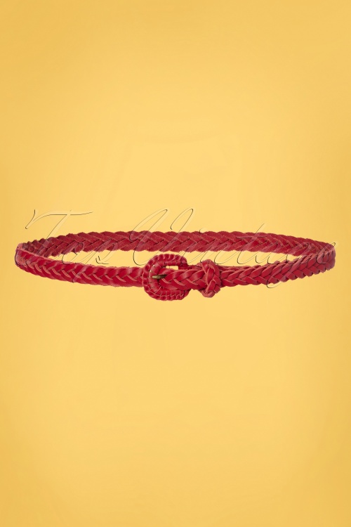 King Louie - 70s Braidy Belt in Chili Red