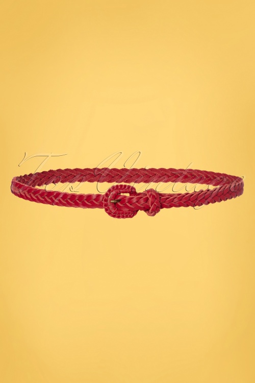 King Louie - Braidy Belt Années 70 en Rouge Chili