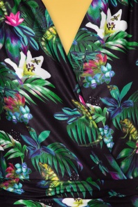 Smashed Lemon - Julia jumpsuit met bloemenprint in zwart 4