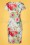 Smashed Lemon - Peggy pencil jurk met bloemenprint in wit 5