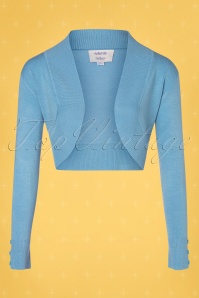 Collectif ♥ Topvintage - Jean Knitted Bolero Années 50 en Bleu 2