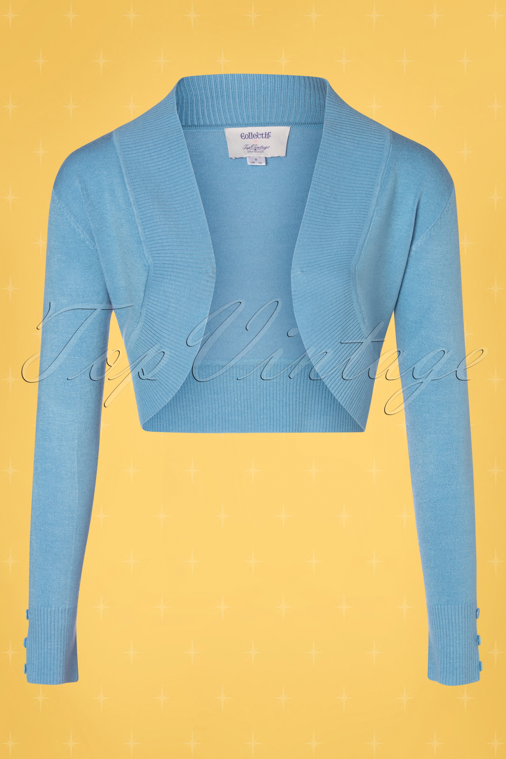 Collectif ♥ Topvintage - Jean gebreide bolero in blauw 2