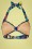 Esther Williams - 50s Classic Rainforest Bikini Top in Blue 5