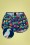 Esther Williams - Classic Rain Forest Bikini Pants Années 50 en Bleu