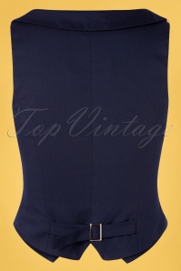 Vixen - Tailored Suit gilet in marineblauw 2