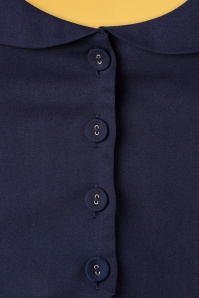 Vixen - Tailored Suit Waistcoat Années 40 en Bleu Marine 3