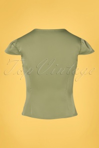 Collectif Clothing - Rosanna blouse in groen 2