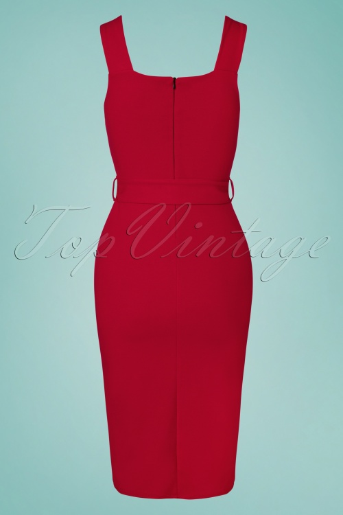 Vintage Chic for Topvintage - 50s Betty Pencil Dress in Lipstick Red 4