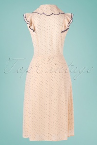 Vixen - 50s Caroline Tea Dress in Cream 2
