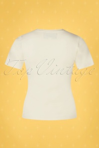 Collectif ♥ Topvintage - 50s Nouveau Cirque T-Shirt in Cream 4