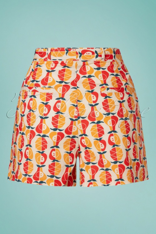 Mademoiselle YéYé - Oh La La Shorts in Fruchtsalatrot und Orange 3