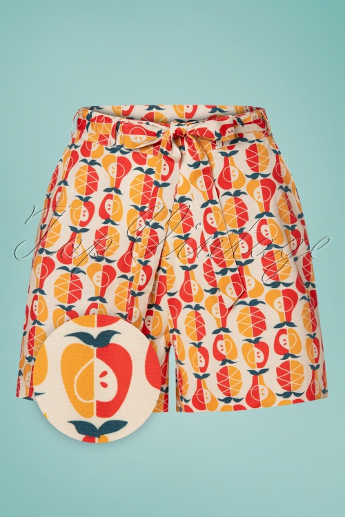 Mademoiselle YéYé - Oh La La shorts in Fruit Salad rood en oranje
