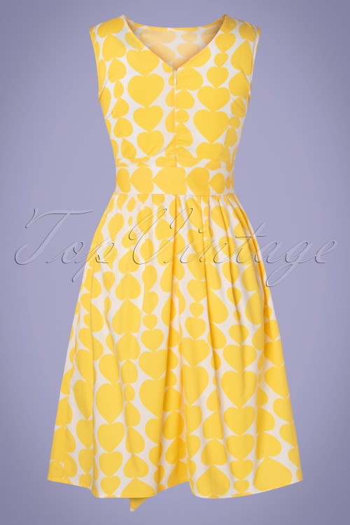 Mademoiselle YéYé - 60s Non-Stop Dancing Dress in Heartbeat Yellow 4