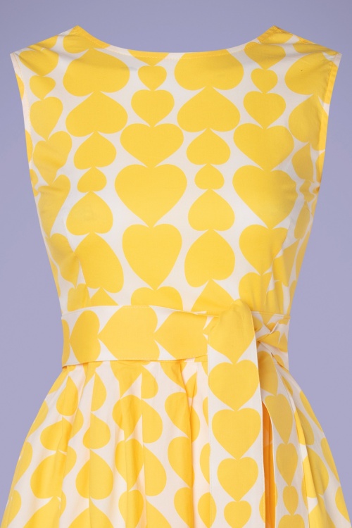 Mademoiselle YéYé - 60s Non-Stop Dancing Dress in Heartbeat Yellow 3