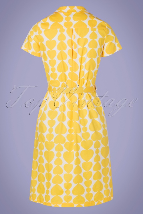 Mademoiselle YéYé - 60s Sympathy For Sunshine Dress in Heartbeat Yellow 2