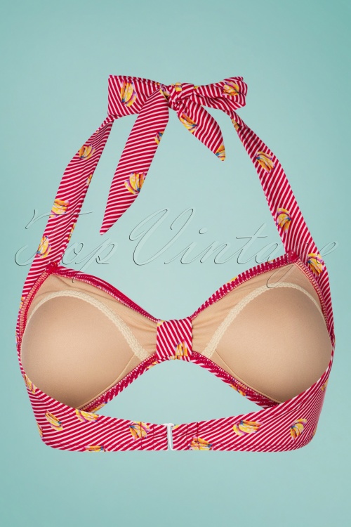 Bettie Page Swimwear - Bunch a Bunch Bikini Top Années 50 en Rouge et Blanc 2