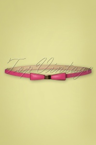 Tatyana - 60s Bow Belt in Gold and Pink
