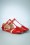 Bettie Page Shoes - Nancy T-Strap Flats Années 50 en Rouge 5