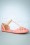 Bettie Page Shoes - 50s Katie T-Strap Flats in Pink 2