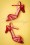 Bettie Page Shoes - Margot Strappy Sandals Années 50 en Rouge