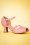 Bettie Page Shoes - 50s Nicole Peeptoe Pumps in Pink 2