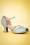 Bettie Page Shoes 32419 Nicole Blue Heels Peeptoe Strap White Beige 20200320 0009W