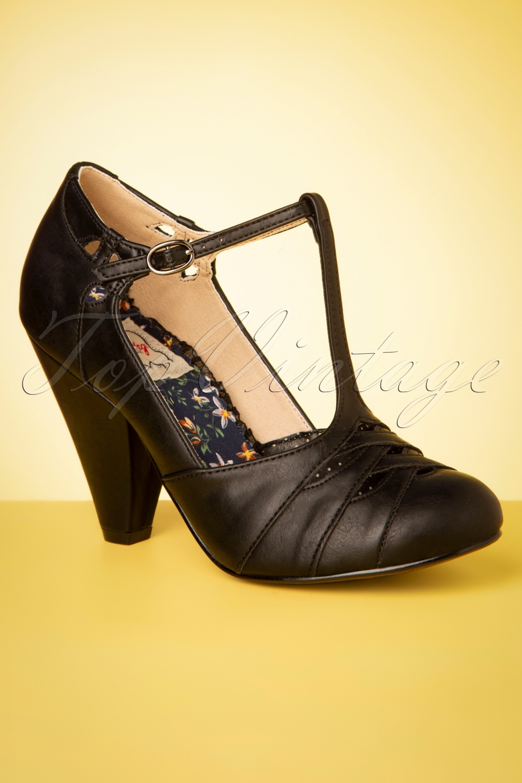 black t strap shoes