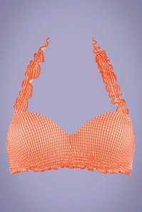 Marlies Dekkers - 50s Cote d'Azur Balcony Bikini Top in Tangerine and White 2