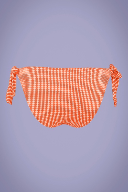 Marlies Dekkers - Cote d'Azur bikinibroekje met strik in mandarijn en wit 3
