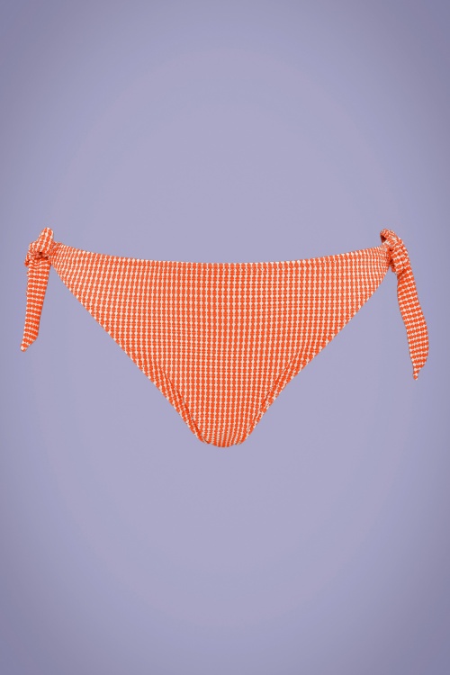 Marlies Dekkers - Cote d'Azur bikinibroekje met strik in mandarijn en wit
