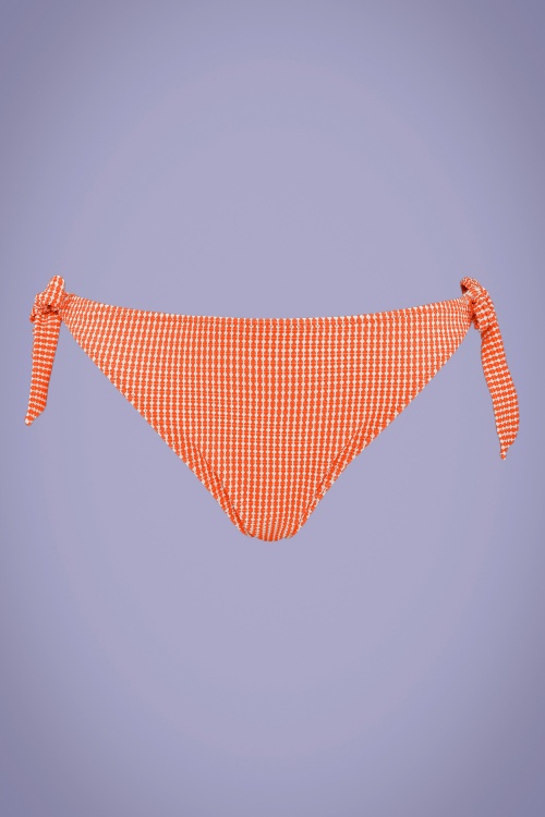 Marlies Dekkers - Cote d'Azur Bikinihose mit Schleife und Schleife in Mandarine und Weiß