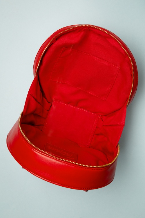 Tatyana - Rhonda Round Handbag Années 60 en Rouge  3