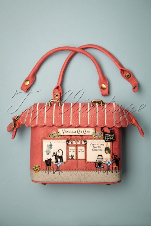 Vendula - 50s Cat Cafe Mini Grab Bag in Pink 2