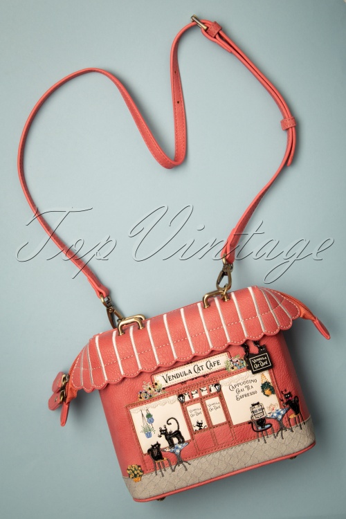 Vendula - 50s Cat Cafe Mini Grab Bag in Pink 5