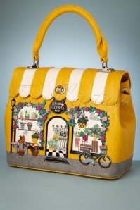 Vendula - 50s Flower Shop Tote Bag in Yellow 3